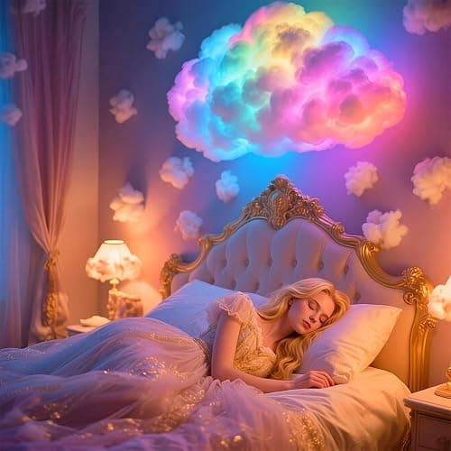 DIY USB-Powered Thundercloud LED Light Decor - 3D Big Cloud Lightning Light, RGB+IC Music Sync & Multicolor Effects for Bedroom, Gaming, Partys (200cm/6.56ft) thumbnail 2