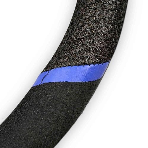 FANMATS unisex adult Embroidered Steering Wheel Cover, Black, 15 Inch Diameter US thumbnail 5