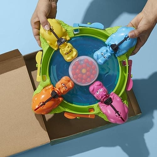 Hungry Hungry Hippos Game for Preschoolers | Instant Marble Relaunch, Easy Set-Up & Storage| Ages 4 and Up | 2 to 4 Players | Kids Games thumbnail 2