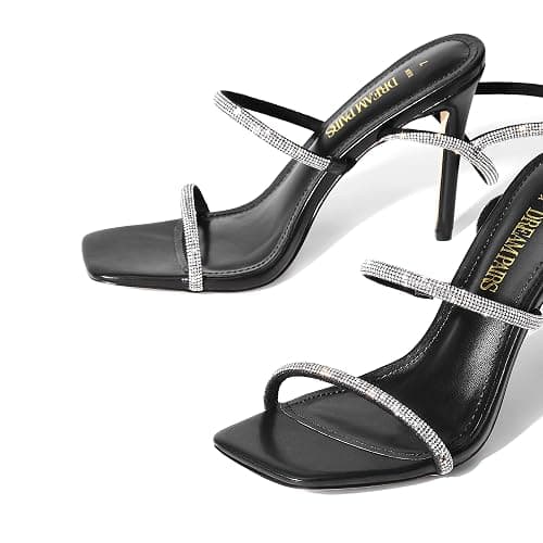 DREAM PAIRS High Heels Stilettos for Women - Strappy Gladiator Sexy Square Toe Open Toe Dressy Pumps Sandals thumbnail 4