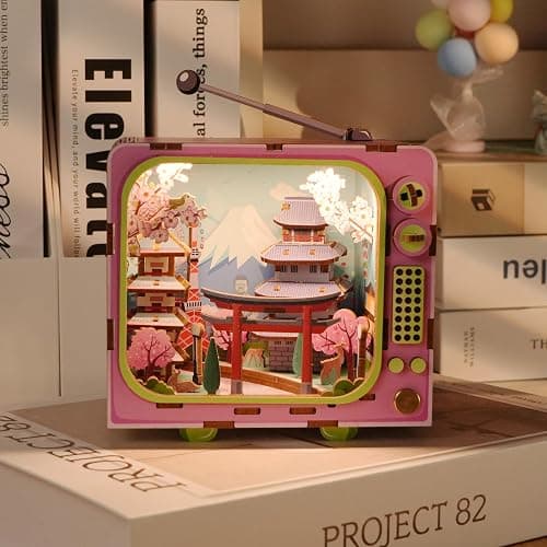 Under Mount Fuji 3D Wooden Puzzle with LED Lights, DIY Craft Model Kit for Adults & Kids, Creative Building Set and Unique Home Decor Gift - Image 1