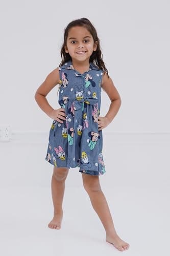 Disney Floral Chambray Skater Dress Newborn to Big Kid Sizes (0-3 Months - 14-16) thumbnail 4