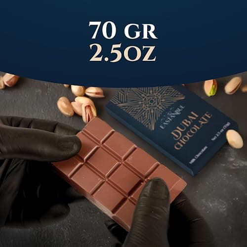 Eastanbul Dubai Chocolate Bar Pistachio, 2.5oz Mini Treat, Premium Pistachio Dubai Chocolate Bar, Viral Candy with Shredded Phyllo Dough, Knafeh, Gift Box thumbnail 3