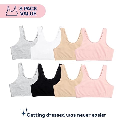 Fruit of the Loom Girl's Big Girls Training Bra Value Packs thumbnail 2