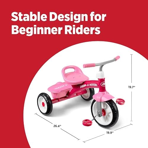 Radio Flyer Red Rider Trike for Ages 2.5–5, Three Wheel Toddler Bike, Kids Tricycle, Outdoor Riding Toy, Durable Steel Frame, Adjustable Seat, Amazon Exclusive thumbnail 2