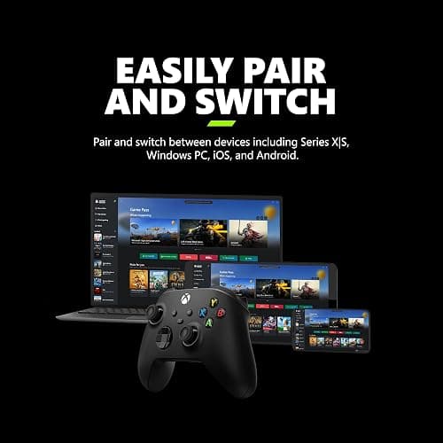 Xbox Wireless Gaming Controller (2025) – Carbon Black – Play on Xbox, Windows, Android, iOS, FireTV Sticks, Smart TVs, VR Headsets thumbnail 6