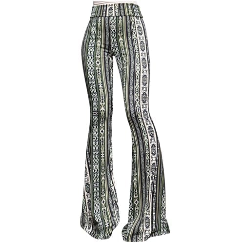 ShopMyTrend SMT Women's High Waist Wide Leg Long Palazzo Bell Bottom Yoga Pants - Image 1