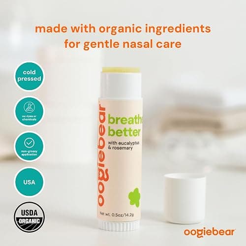 oogiebear Soothe All & Breathe Better Balms 0.5 oz USDA-certified, 2 Pieces | Doctor-Made USDA Nose-to-Toe Natural Skin Care for Newborns, Infants & Toddlers, Cold pressed, Small batch crafted thumbnail 4