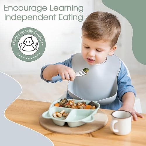 Sunnychicc 18 Pieces Toddler Utensils Kids Silverware with Silicone Handle Stainless Steel Toddler Fork Spoon Knife Set Children Flatware Set, 6 Colors thumbnail 5