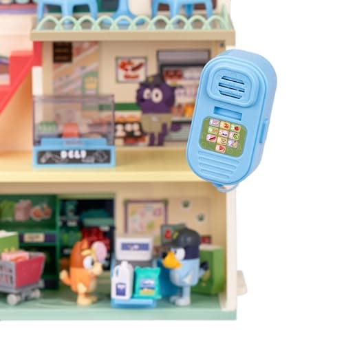 Bluey and Bingo Supermarket Playset with Escalator, Pretend Play Toys for Toddlers, Sounds and 15 Pieces, Grocery Store Playset thumbnail 7