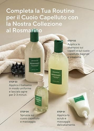 AROMATICA Rinforzatore di radice di rosmarino 3,38 once/100 ml"Spray nutriente per il cuoio capelluto con olio essenziale di rosmarino alimentare"Allevia il prurito,il cuoio capelluto secco e squamoso thumbnail 6