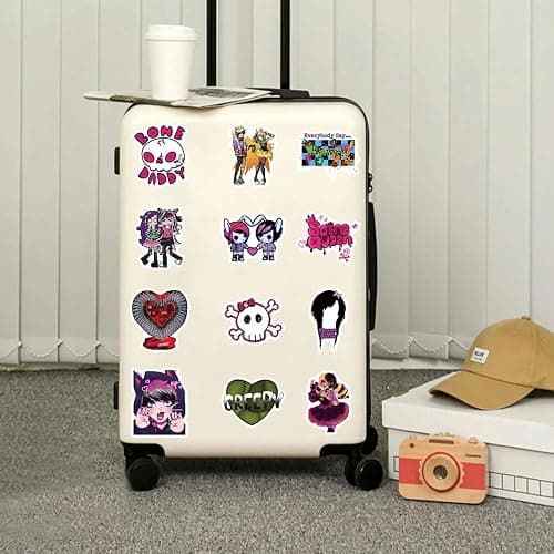 65pcs Scene Stickers Pack, Aesthetic Vinyl Waterproof Cute Cartoon Stickers Bulk for Scrapbook Laptop Luggage Water Bottle Tooth Shaped Graphics Decals for Teens Kids for DIY Decor thumbnail 8