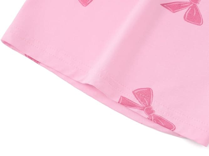 Topgal Girls 3-Piece Graphic Pajamas, Modal Button Up Lapel PJs, Sizes 6-18 | Short Sleeve Top, Matching Shorts And Pants, Elastic Waist Bottoms, Cute Prints, Jammies, Sleepover Wear, Little & Big Girls thumbnail 6