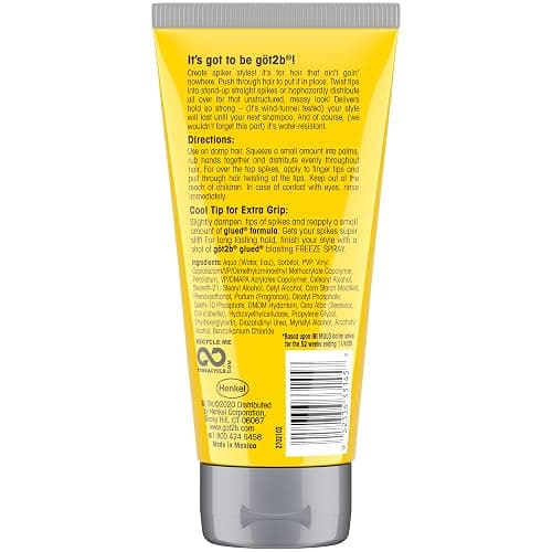 Got2B Glued Styling Spiking Hair Gel 2 - 6 oz tubes + 1 Travel 1.25 oz tube thumbnail 6