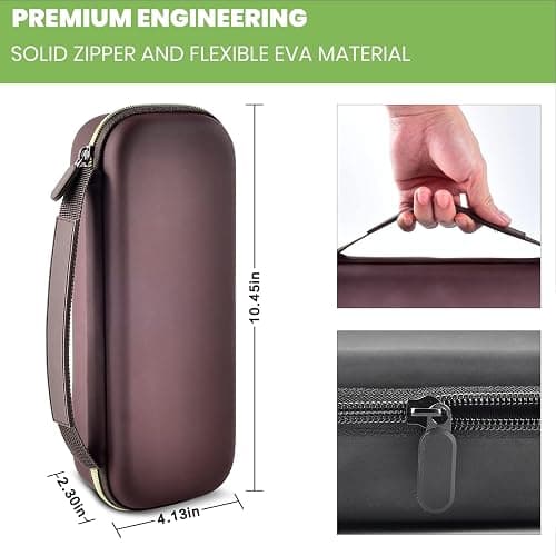 Stethoscope Case Compatible with 3M Littmann Classic III Monitoring/Lightweight II S.E/Cardiology IV Diagnostic/MDF Acoustica Stethoscopes, Extra Pocket for Doctor & Nurse Accessories (Dark Brown) thumbnail 4