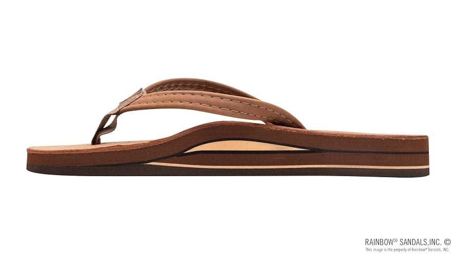 Rainbow Sandals Women's Double Layer, Narrow Strap, Leather Sandals w/Arch thumbnail 2