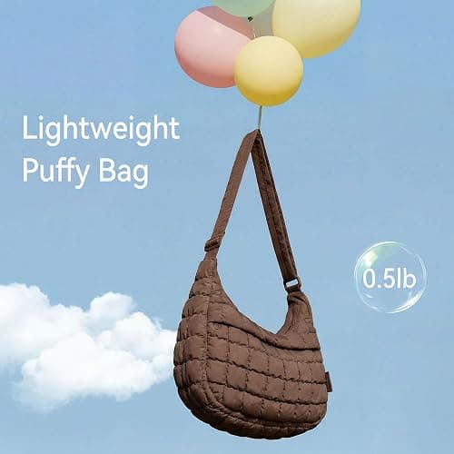YUWEIUS Puffer Crossbody Hobo Bag for Women Nylon Quilted Purse Lightweight Shoulder Handbag with Adjustable Strap thumbnail 4