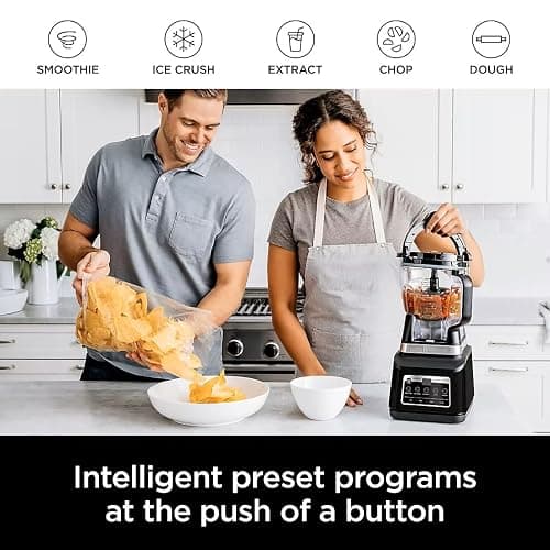 Ninja BN805A Pro Plus Kitchen System, 1400W, 5-in-1: Smoothies, Chop, Dough, Auto IQ, 72oz Blender Pitcher, 64oz Processor Bowl, 2x32oz Cups, Black thumbnail 9