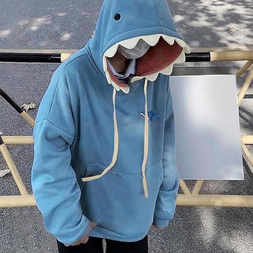 RGDYPKO Women's Cute Shark Hoodies Causal Long Sleeve Hooded Sweatshirts Trendy Fall Pullover Outfits with Kangaroo Pocket thumbnail 2