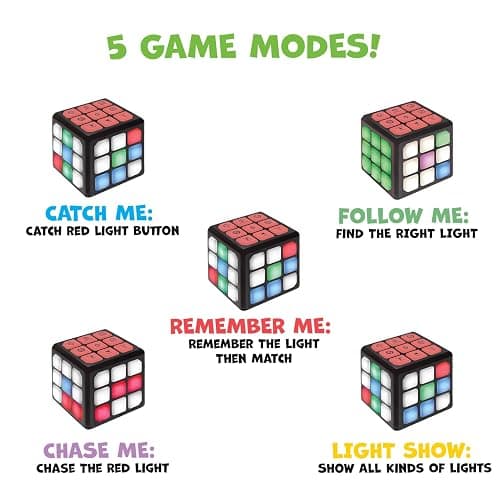 Winning Fingers Flashing Cube Electronic Memory and Brain Game - 4-in-1 Handheld Stem Toys for Kids - Cool Gadgets, Games for Boys and Girls - Fun Family Game for Kids Ages 6-12 - Educational Gift Toy thumbnail 5