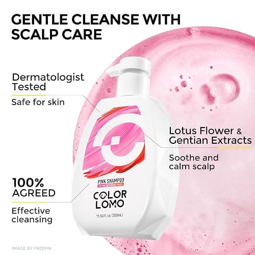 COLORLOMO Ultra Color Safe Shampoo | Help Prevent Fading & Provide Subtle Color Replenishment | Prolong Color Vibrancy and Enhance Shine | Vegan & Cruelty-Free Formula | For Pink Color Treated Hair thumbnail 5