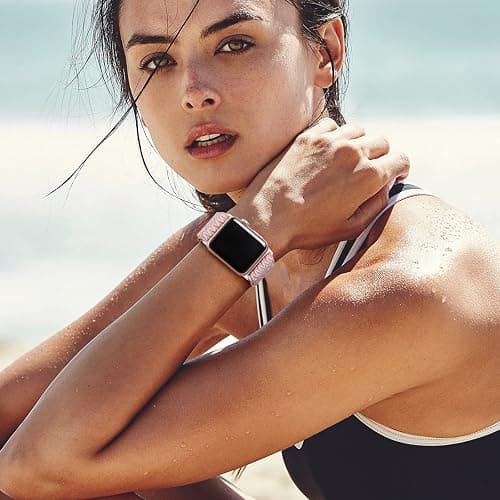 Lerobo Nylon Stretchy Solo Loop Watch Band, Compatible with Apple Watch Series 11-1, SE/Ultra 3 2 1 38/40/41/42/44/45mm/46mm/49mm, Adjustable Replacement Strap for Women Men thumbnail 7