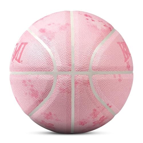 Kuangmi Pink Series Basketball, Premium Design Printed Street Performance Ball, Men's Official Size 7 29.5", ‎Women's Intermediate Size 6 28.5", for Indoor & Outdoor thumbnail 3