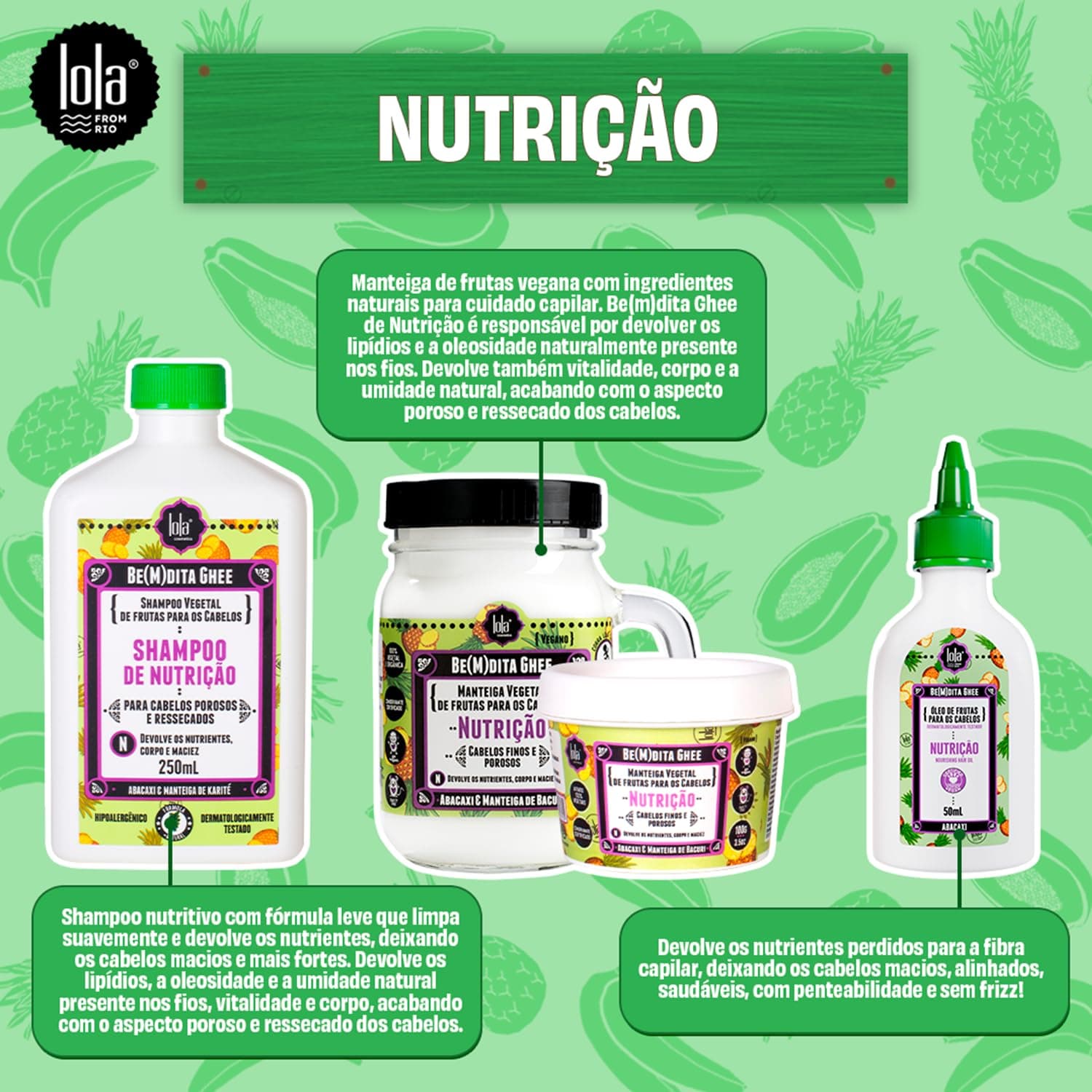 Kit Cronograma Capilar Be(m) dita Ghee 3 Produtos, Lola Cosmetics thumbnail 7