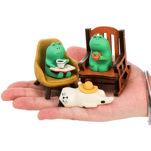 Noamus 8 Pieces Miniature Frog Figurines, Adorable Resin Collectibles Set, Cute Frog Statue Sculpture, Funny Desk Accessories for Garden Bedroom Office Decor, Plant Shelf thumbnail 4