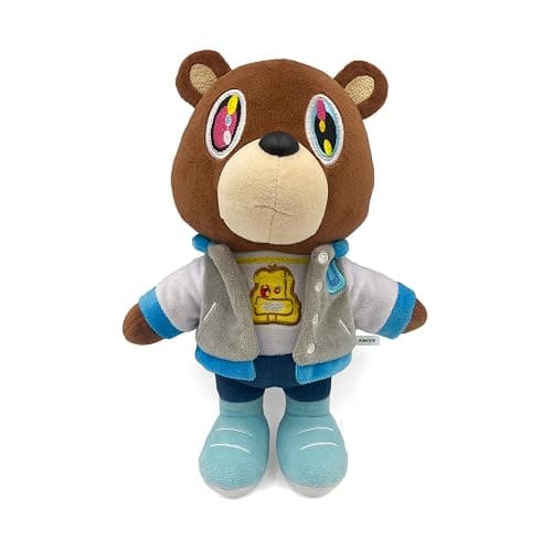 Adenzai Kanye Bear Plush - 10 Inch Cute Plush Bear Stuffed Animal Toy β Soft and Adorable Gift for Kids, Boys, Girls, Birthdays, Easter, and Graduation Cute Halloween Plush - Image 1