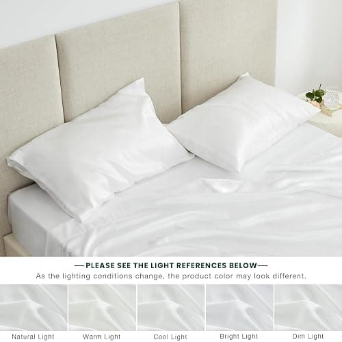 Love's cabin Twin Silky Soft Satin Bed Linen Set - 3 Piece with Deep Pockets, Luxury Satin Sheets, Wrinkle Resistant, Fits Mattresses up to 14'' thumbnail 7