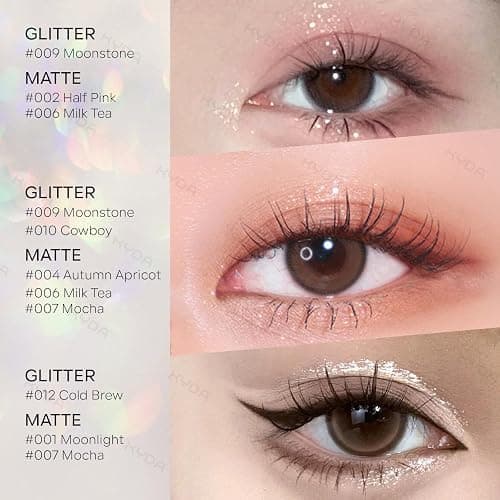 KYDA Single Matte Eyeshadow, Sheer Off White Vanilla Eyeshadow, Blendable Brightenning Primer for Eyes Shadow, Ultra-fine Lightweight Powder, Moonlight thumbnail 4