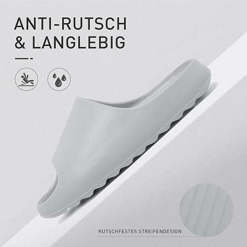 Cloud Slides for Women and Men, Platform Slides Slippers, Non-Slip Quick Drying Soft Lightweight Shower Shoes, Thick Sole Open Toe Slides Sandals for Indoor & Outdoor thumbnail 4