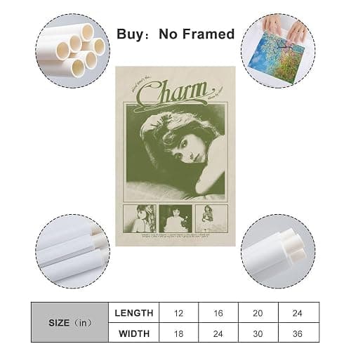 Charm Clairo Canvas Poster Bedroom Decoration Landscape Office Valentine's Birthday Gift Unframe-style12x18inch(30x45cm) - 18L" x 12W" - Unframe-style thumbnail 2