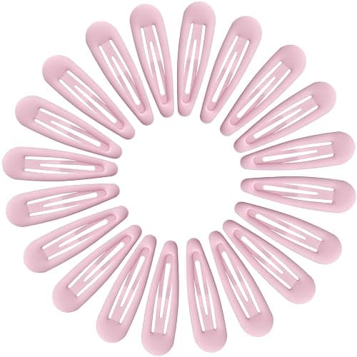 Cptots Small Hair Barrettes For Women No Slip Metal Snap Clips For Thin And Fine Hair,Matte Light Pink,20 PCS,1.97 x 0.5 Inch. - Image 1