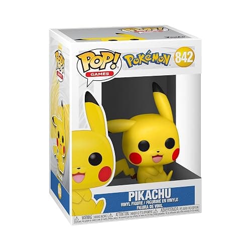 Funko POP Pop! Games: Pokemon - Pikachu (Sitting), 3.75 inches Multicolor 56307 - Image 1