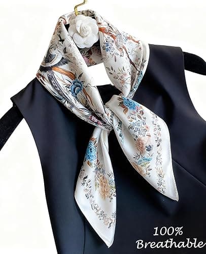 Dailyacc Hair Bandanas Scarf For Women Lightweight Fashion Neck Silk Satin Head Scarves For Sleeping Handbags Scarf thumbnail 5