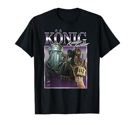 Call of Duty König KorTac Faction 90's Collage Video Game T-Shirt - Image 1