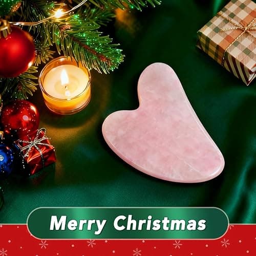 huefull Gua Sha Facial Tools for Face and Body –Spa Gifts for Women, Natural Rose Quartz Guasha Tool for Face, Relieving Tension,Self Care Gift for Women & Men thumbnail 2