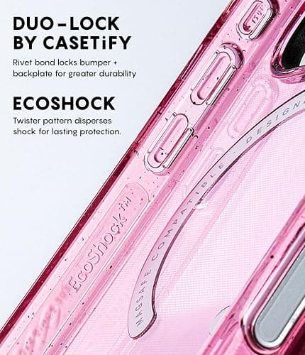 CASETiFY Impact iPhone 17 Pro Max Case [Slim/Compatible with Magsafe / 8.2 ft. 4X Military Grade Drop Protection] - Bows - Clear Black thumbnail 4