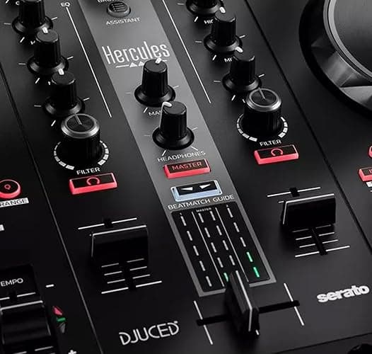 Hercules DJControl Inpulse 300 MK2 2-Channel DJ Controller Bundle with Case, TRS-to-RCA Breakout Cable, and Austin Bazaar Polishing Cloth thumbnail 6