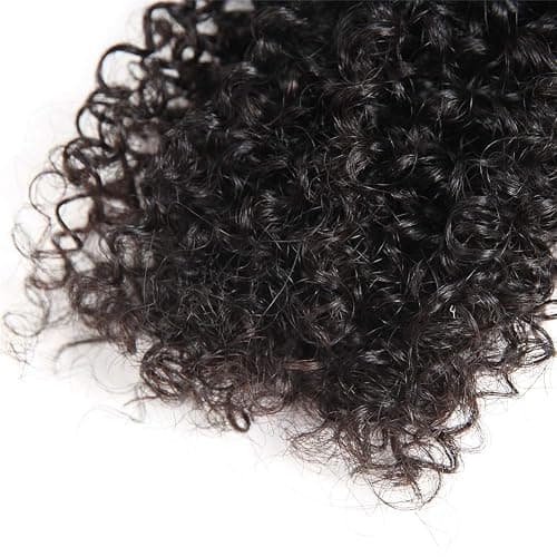 BLY 7A Mongolian Kinky Curly Human Hair 3 Bundles Pack 22/24/26 Inch Unprocessed Hair Weave Weft for Black Women Natural Color thumbnail 8