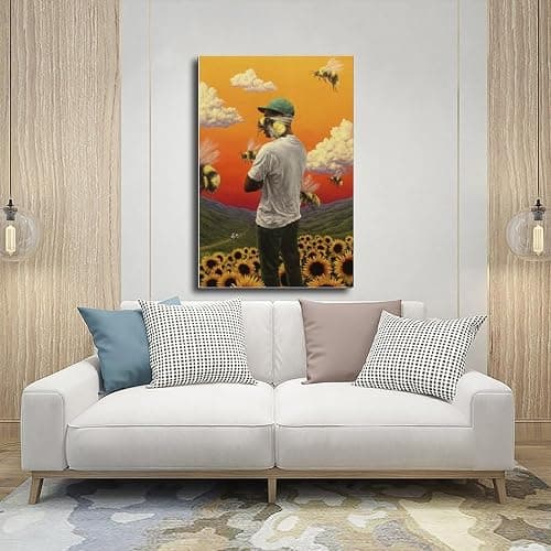EUNHNXSK Tyler The Creator Poster Flower Boy Album Rapper Music Canvas Poster Wall Art Decor Print Picture Paintings for Living Room Bedroom Decoration Unframe：08x12inch(20x30cm) thumbnail 5