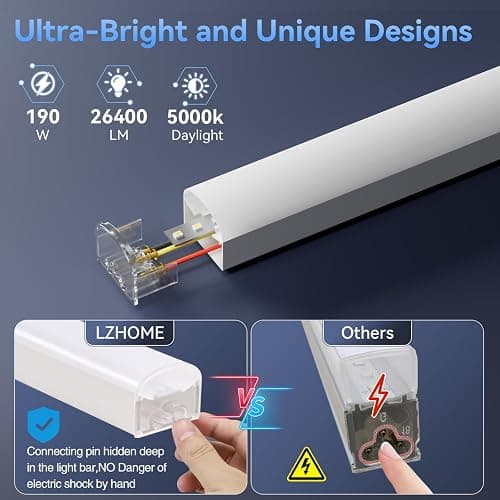 LZHOME Hexagon 5000K LED Garage Lights: 25 Pack Updated 1.31-inch Wider Size,26300LM Super Bright Hex Lighting Ceiling LED Shop Light for Garage, Car Detailing, Workshop, Warehouse, Gym, Basement thumbnail 6