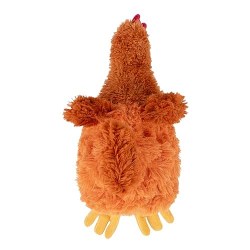Best Pet Supplies Interactive Squeaky Dog Toy - Crinkle Chicken, Brown | Stuffing Free Body, Soft, Squeaks & Crinkles, No Mess, Perfect for Moderate Chewers, Toss and Fetch Play thumbnail 3