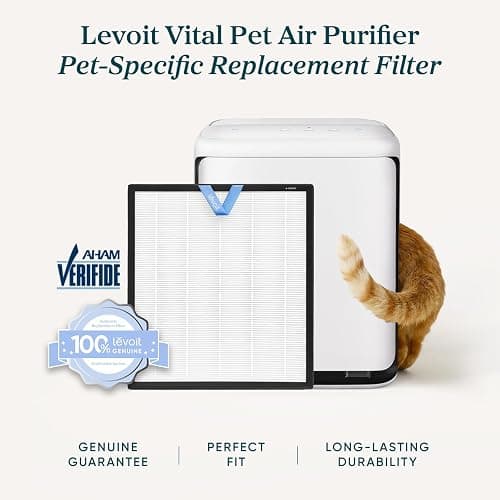 LEVOIT Smart Pet Air Purifier for Home Pets Large Room, Vital Pet Pro,White | Auto-Clean Pre-Filter, Dual Sensors for Floating Pet Hair, Allergens, High-Carbon Filter for Dander, Odor, Remote APP Control thumbnail 8