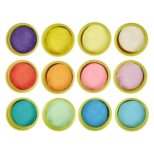 Play-Doh Pastel Colors Bulk 12-Pack of 4-Ounce Cans, Party Favors, Kids Arts & Crafts, Back to School Gifts & Prizes, Preschool Toys, Ages 2+ (Amazon Exclusive) thumbnail 2