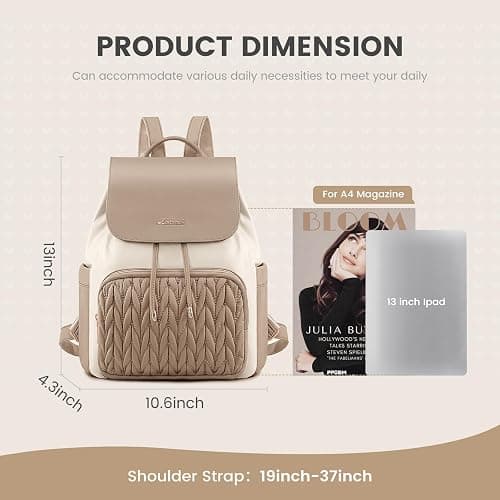 LOVEVOOK Mini Backpack for Women,Small Backpack Purse for Travel Work Cute Backpack Daypack With Anti-theft Pocket Mini Bag for Daily College Shopping thumbnail 2