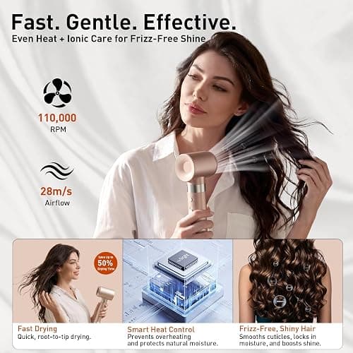 Mythsight StyleVibe 6-in-1 Air Styler with Hair Dryer & Auto-Wrap Curl L/R | Diffuser, Blow Dryer Brush, Hair Straightener with Travel Case For Fast Drying, Curls, Volume, Smooth and Frizz Control thumbnail 2