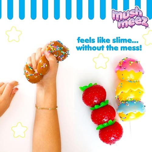 MushMeez Taba Squishy Sweet Friends - 3 Taba Squishies on a Stick - Squish, Squeeze, Great for Stress Relief - Sensory / Fidget Play Food Squishy Toys for Kids and Adults thumbnail 2